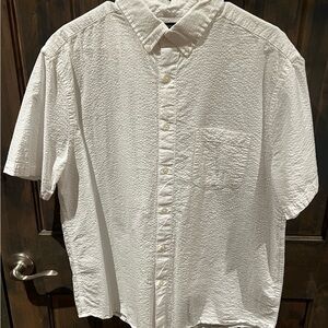 Roundtree & Yorke Textured White Button Down Shirt